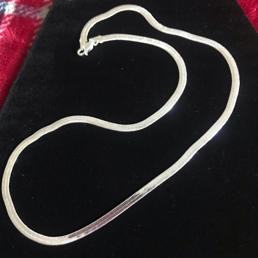 20” Sterling Silver Herringbone Necklace